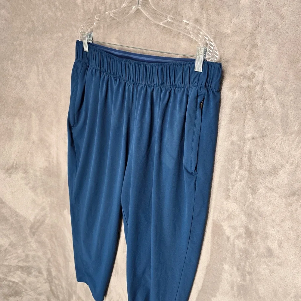 Nike Essential Pants Women 1X Blue Dri-Fit Cropped Tapered Athleisure Gym Light